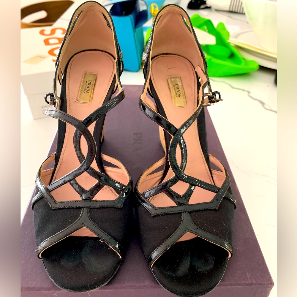 Prada cork wedge